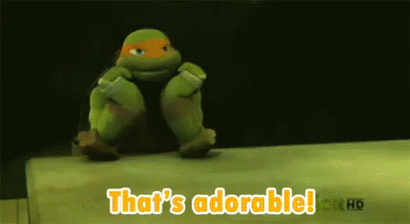 I Like Turtles Michaelangelo That's Adorable GIF