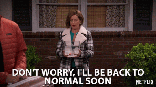 Don't Worry I'll Be Back To Normal Soon GIF