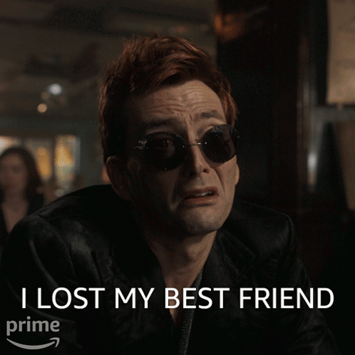 I Lost My Best Friend Good Omens Crowley GIF