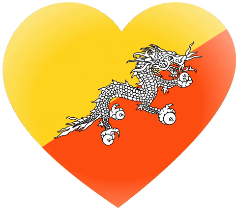I Love Bhutan Flag GIF