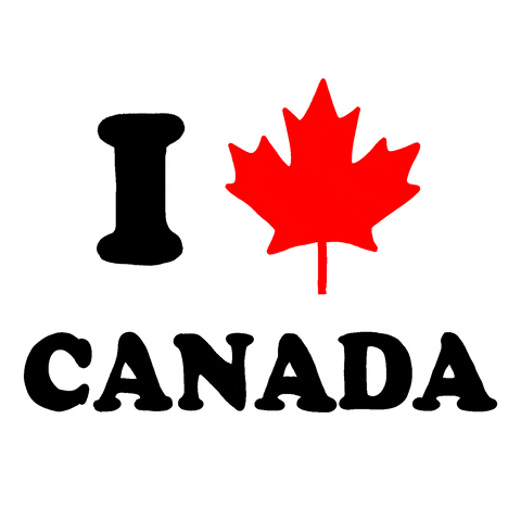 I Love Canada Day Maple Leaf Graphics Design GIF