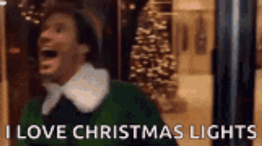 I Love Christmas Lights Funny Will Ferrell GIF