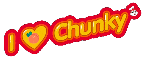I Love Chunky Text GIF