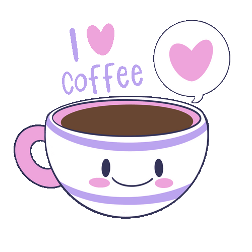 I Love Coffee Cartoon GIF
