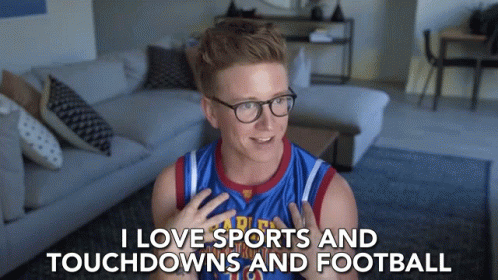 I Love Go Sports Touchdowns And Football GIF