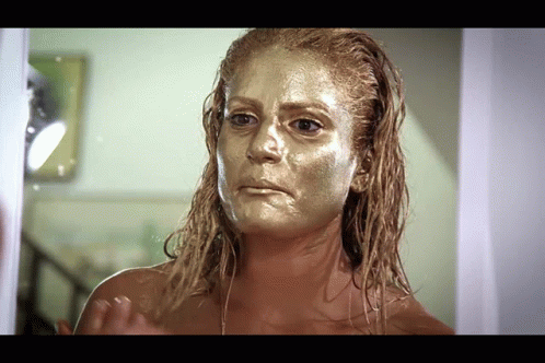 I Love Gold Face Paint GIF
