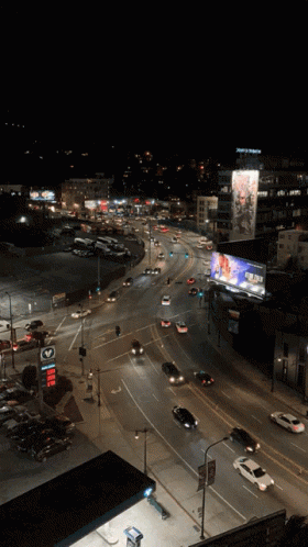 I Love La Busy City Night GIF