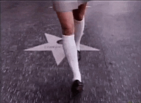 I Love La Walk Of Fame Walking Girl GIF