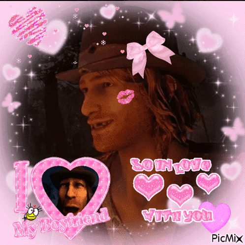 I Love My Boyfriend With Pink Hearts