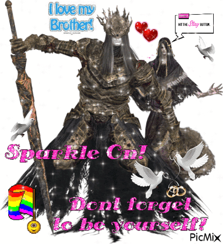 I Love My Brother Greeting Card GIF