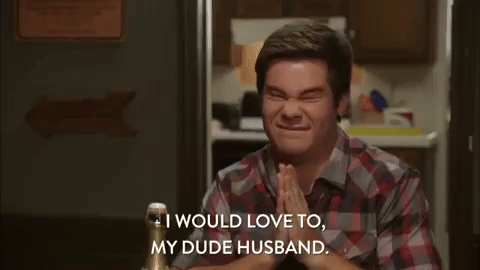 I Love My Husband Adam Devine GIF