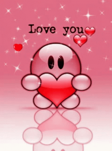 I Love U Cute Cartoon Heart GIF