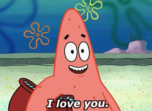 I Love U Funny Patrick Star GIF