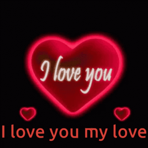 I Love U My Love Heart Animated GIF