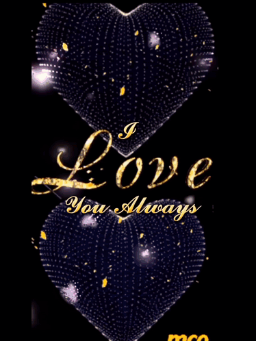 I Love You Always Poster With Two Hearts