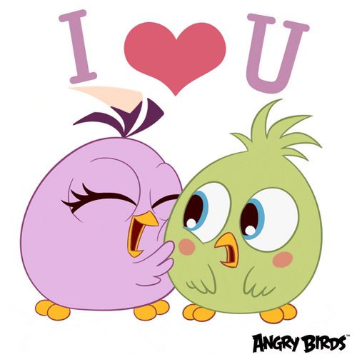 I Love You Angry Birds gif.