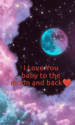 I Love You Baby to the Moon and Back in Red