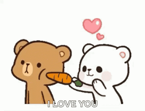 I Love You Cute Carrot Poking GIF
