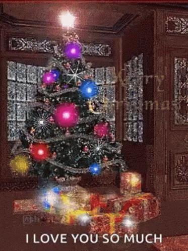 I Love You Cute Merry Christmas Wishes GIF