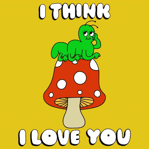 I Love You Cute Mushroom GIF