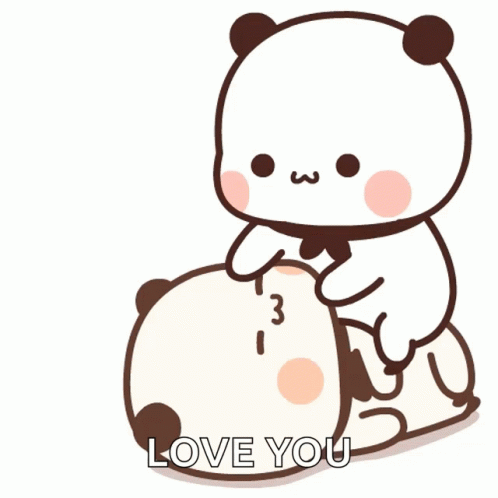 I Love You Cute Panda Bear Kisses GIF