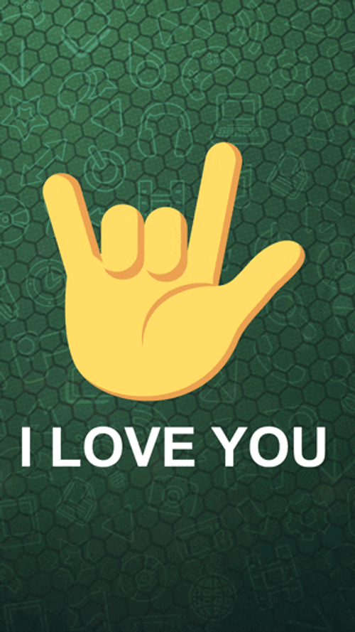I Love You emojis gif.