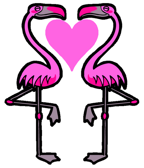 I Love You Flamingo GIF