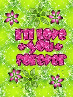 I Love You Forever Pink Flowers GIF