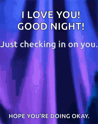 I Love You Good Night Checking In