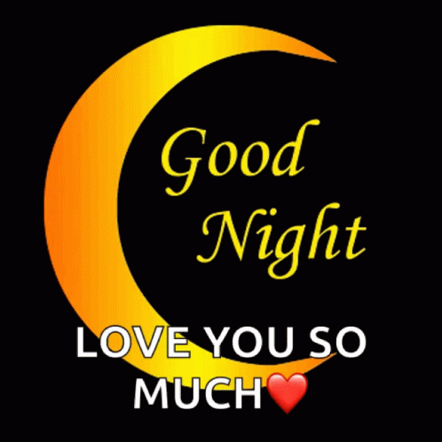I Love You Good Night Crescent Moon GIF