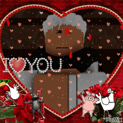 I Love You Heart With Flowers