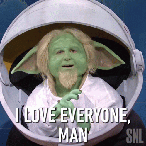 I Love You Man Yoda Meme Snl GIF