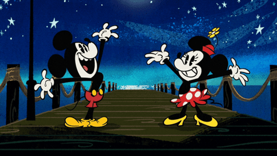I Love You Mickey and Minnie gif.