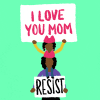 I Love You Mom Resist Black GIF