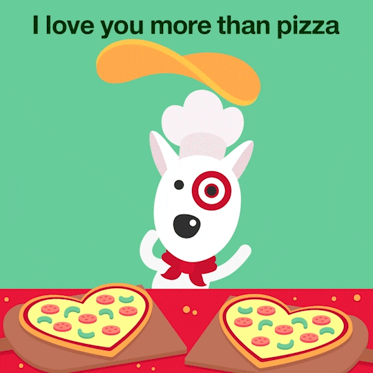 I Love You More Than Pizza Dog GIF