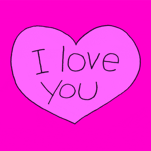 I love you pink heart gif.