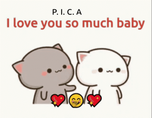 I Love You So Much Baby Peach Cat GIF