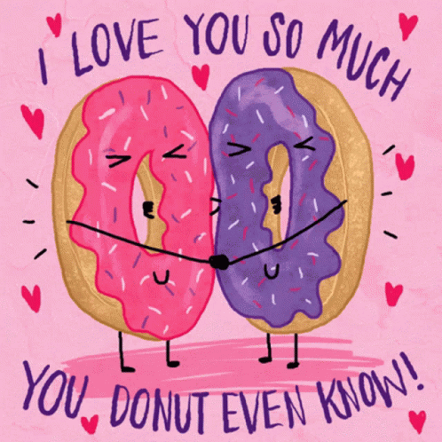 I Love You So Much Donut Pair GIF