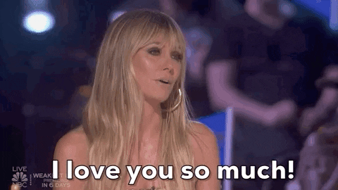 I Love You So Much Heidi Klum GIF