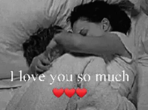 I Love You So Much Kissing In Bed GIF