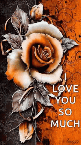 I Love You So Much Shimmering Rose GIF