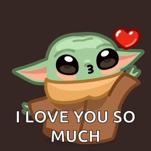 I Love You So Much Yoda Cartoon GIF