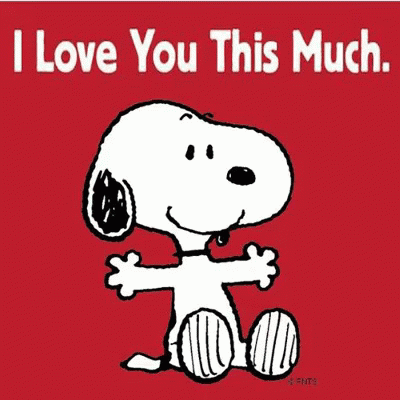 I Love You This Much Snoopy GIF