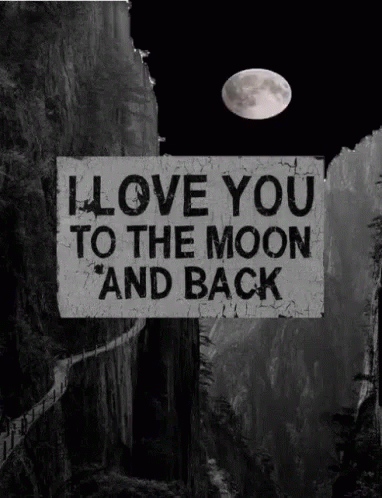 I Love You to the Moon and Back Sign
