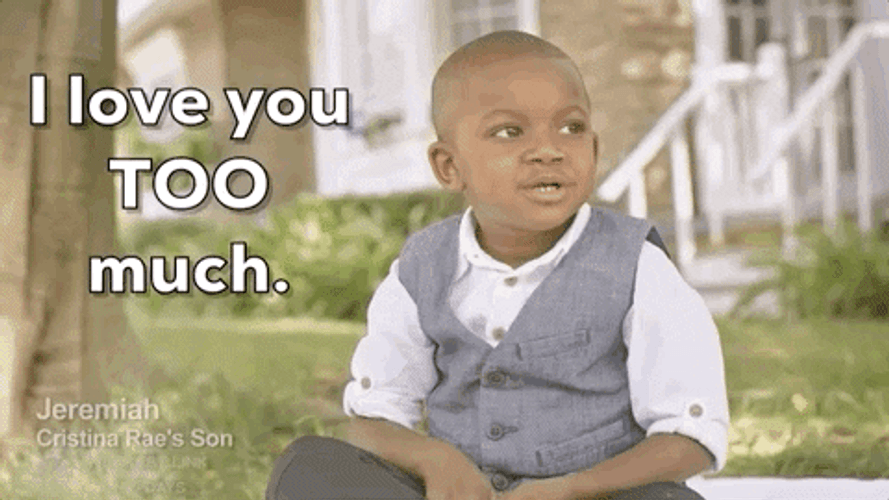 I Love You Too Much Cute Kid Interview GIF