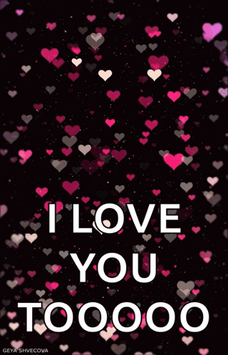 I Love You Too with Pink Hearts