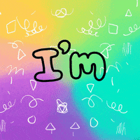 I'm Back Baby Colorful Text GIF