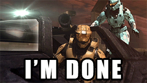 I'm Done Text In Video Game Scene GIF