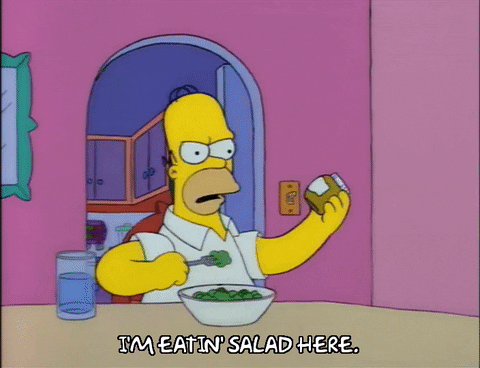 I'm Eating Salad Here Simpsons GIF