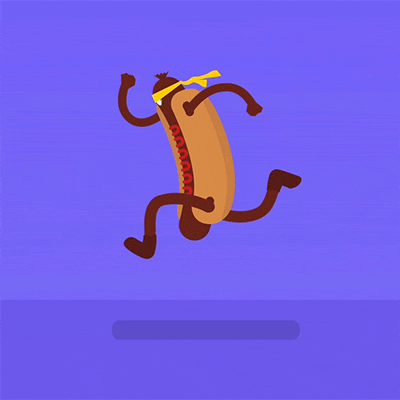 I'm Fast Running Hotdog I'll Win This Fingers Crossed GIF